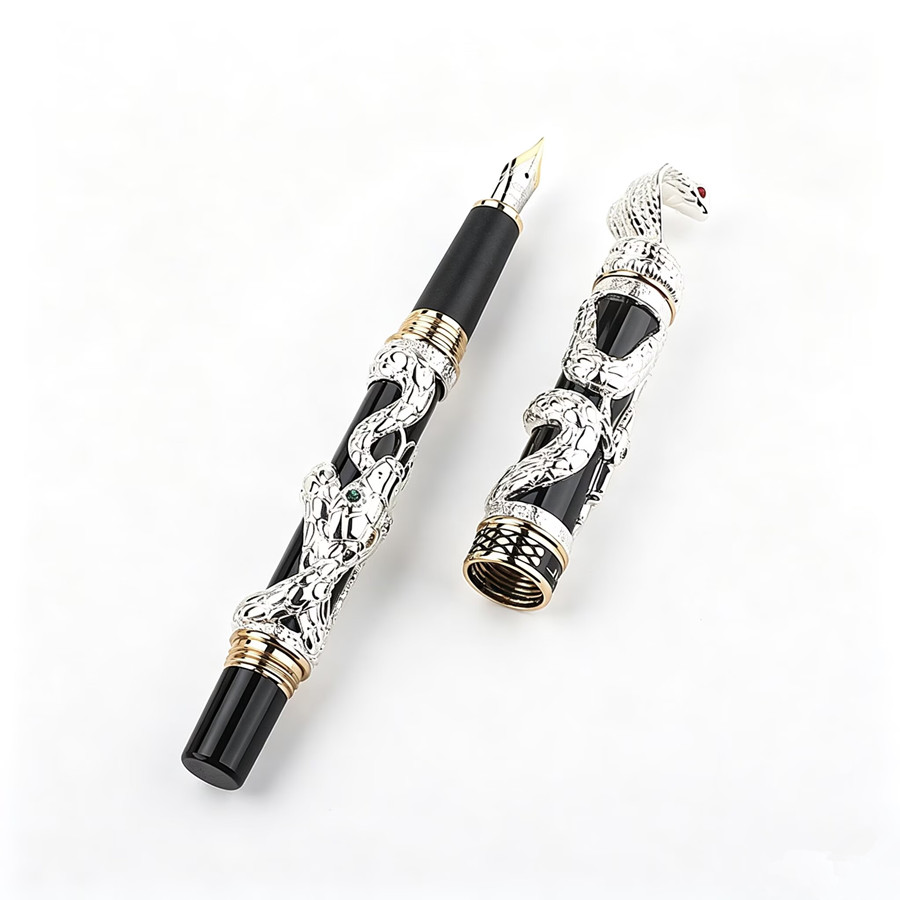 Vintage Collectible Pens - Jinhao Lüks 3D Yılan Kabartmalı dolma