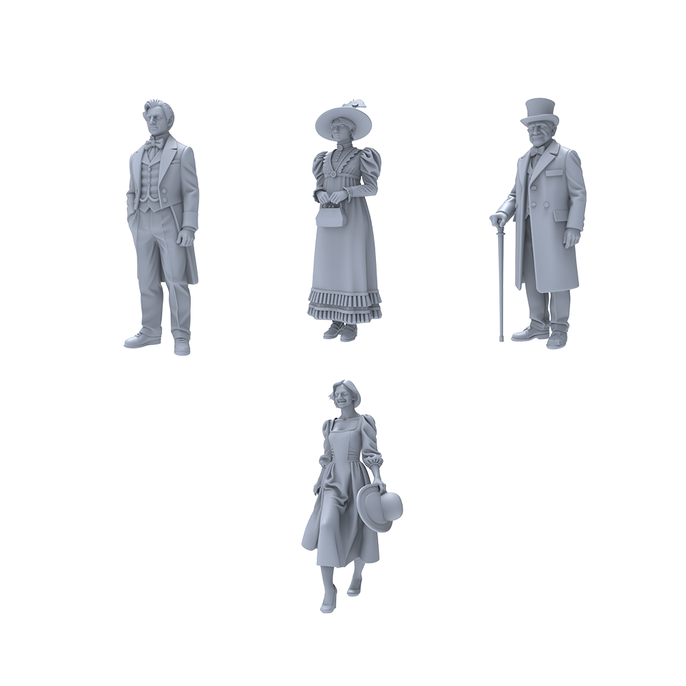 Vintage Collectible Figures - 1/64 1/72 Victoria Avrupa Günlük Sahne