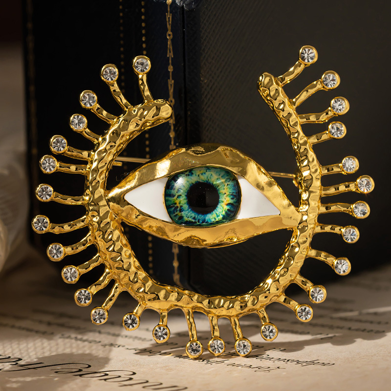 Collectible Vintage Brooches - Kötü Göz Rozetleri, Cadılar Bayramı Kostümü,
