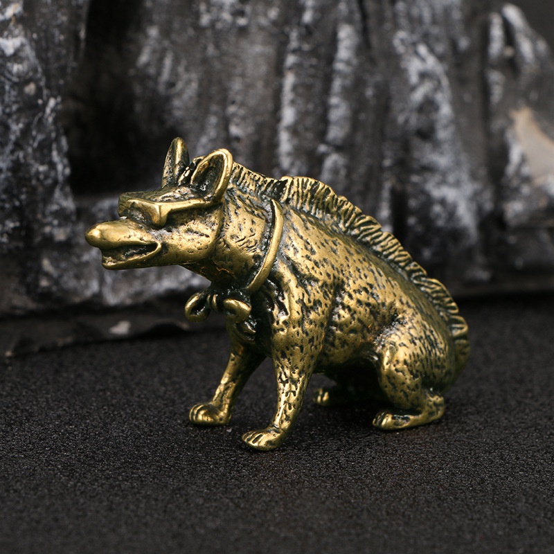 Pirinç Hyaenidae Gözlü Heykel  - Vintage Collectible Accessories incelemesi ve fiyatı