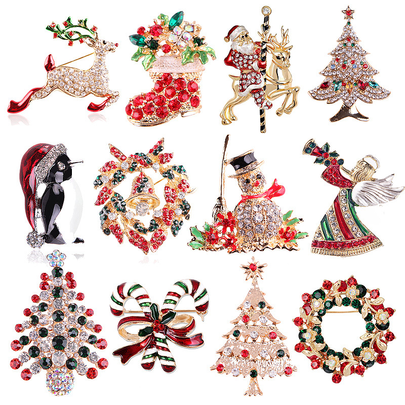 Vintage Rhinestone Noel Broş K - Vintage Collectible Clothing incelemesi ve fiyatı