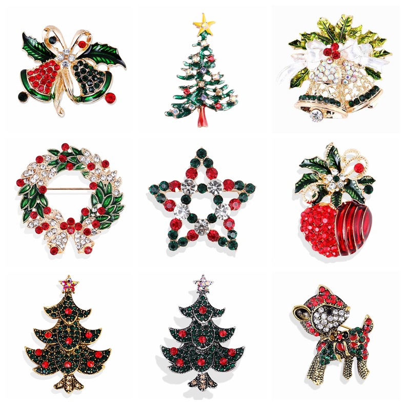Vintage Rhinestone Noel Broş K - Vintage Collectible Clothing incelemesi ve fiyatı