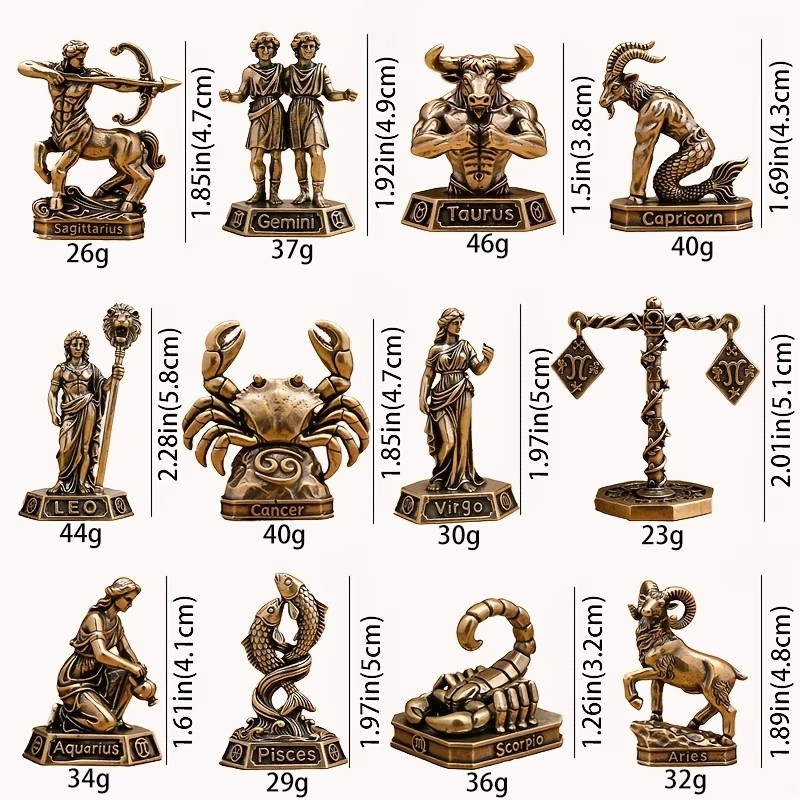 El Yapımı Pirinç Burç Süsleri  - Vintage Collectible Figures incelemesi ve fiyatı