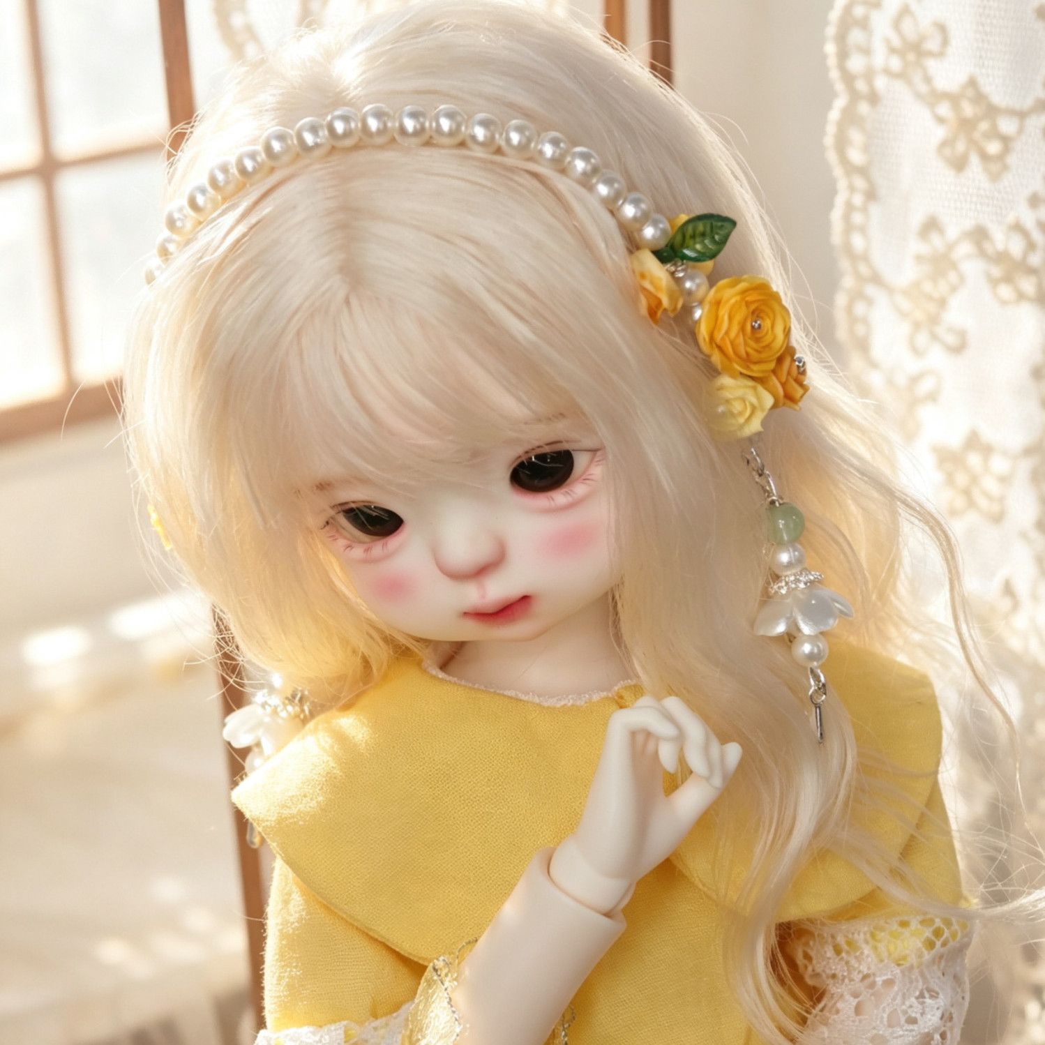 El Yapımı İnci Çiçekli Bebek S - Vintage Collectible Accessories incelemesi ve fiyatı